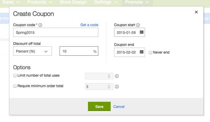 Promotions with GoDaddy Online Store | GoDaddy Online Store Review